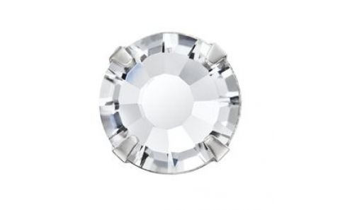 Preciosa Flatback Montee Silver/Crystal 6.5mm